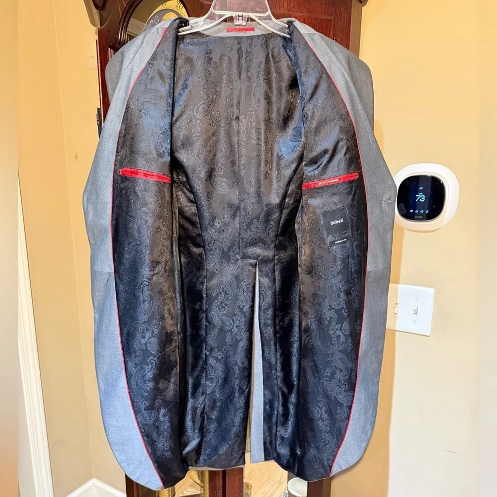 Dobell Men's Silver Grey Tailcoat Formal Blazer Morning Suit Jacket Sz 42R